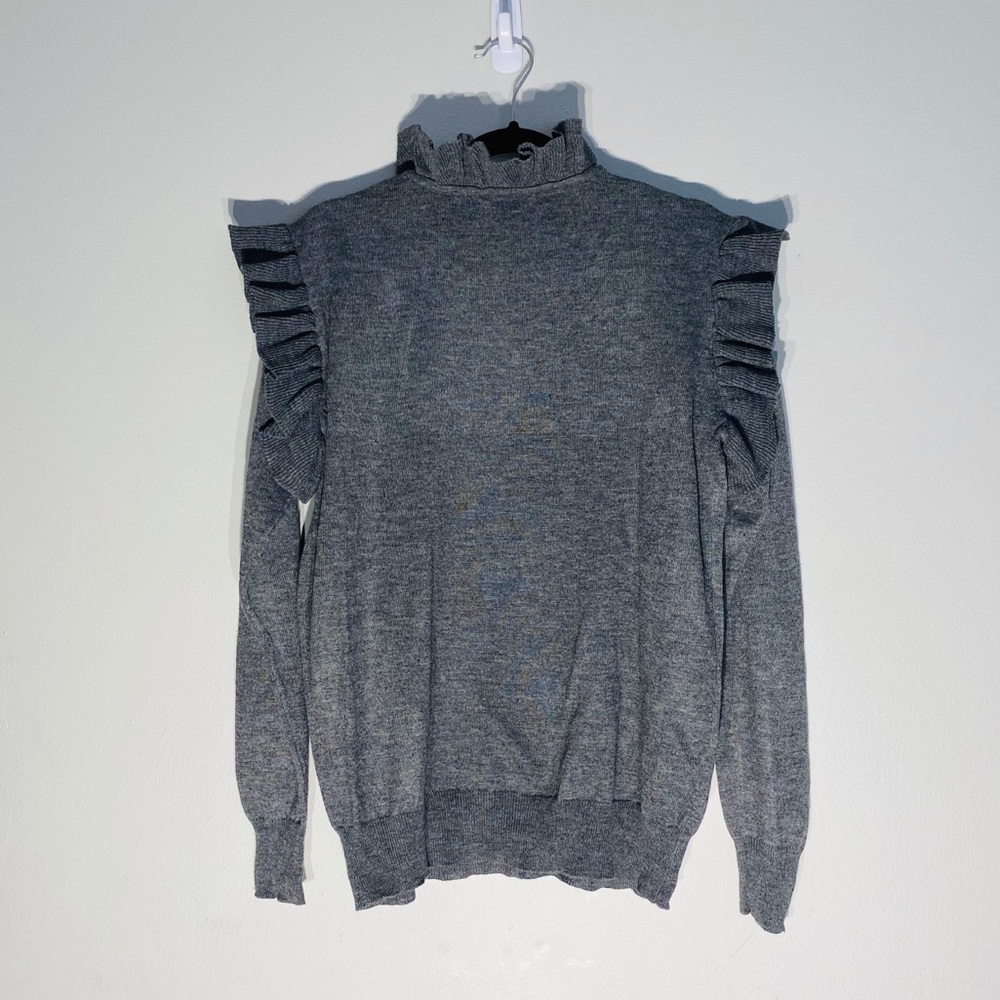 ARK & Co.**Gray Ruffled Sweater**Small - Picture 5 of 5